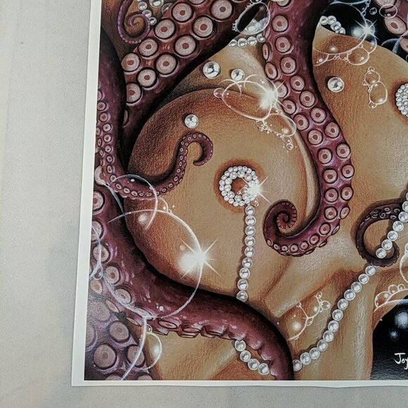 Joyce Lee Art Print Artwork Soapy Tentacle Breasts Pearls Erotic 15.5x11" Hentai - Picture 6 of 9
